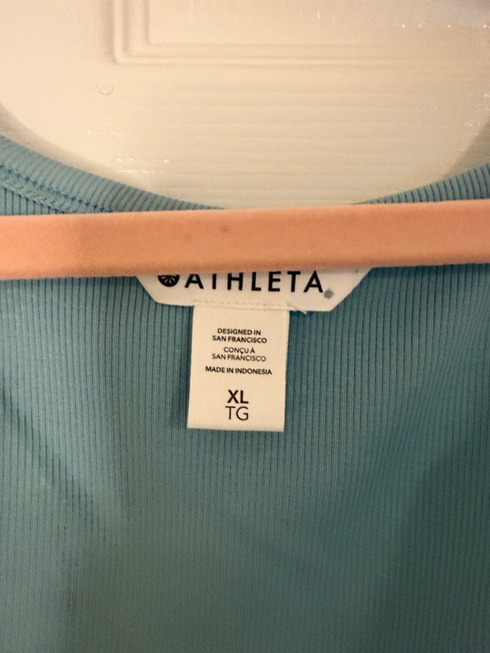 NWT Athleta Signature Rib Wide Binding Tank - XL - Coastal Teal - Picture 2 of 5